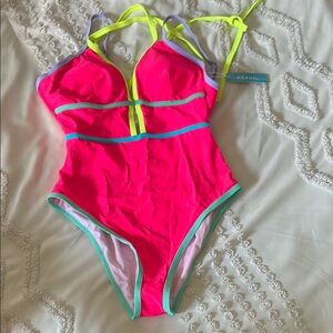 POPVIL Pink and Yellow Swimsuit